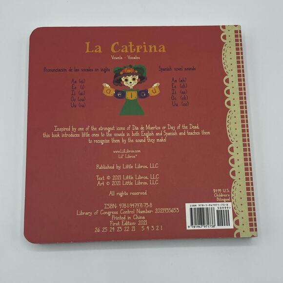 Lil' Libros La Catrina Vowels Book - Picture 2 of 4